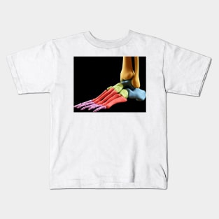 Human foot anatomy, illustration (F011/5689) Kids T-Shirt